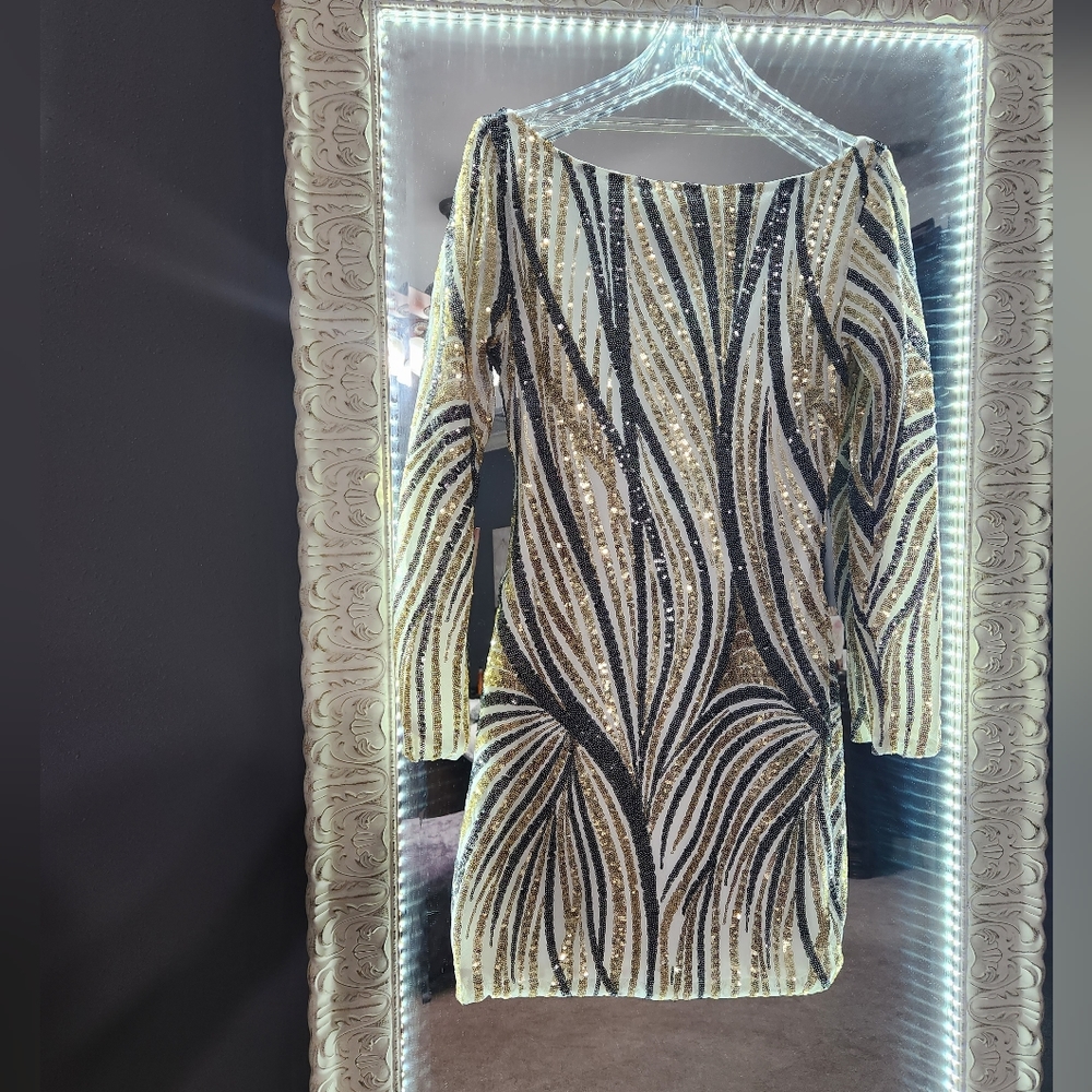 Backless sequins Mini dress